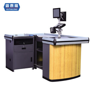Mostrador de Caja para Supermercado, Estándar para Tiendas de Abarrotes, Metálico, Ligero, Estante de Supermercado, Mesa de <span class=keywords><strong>Cajero</strong></span>, Desmontable - Product Image 2