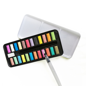 Léger et portable 24 couleurs vives ensemble de peinture aquarelle pour bourgeonnement amateurs et artistes - Product Image 5