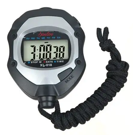 EMAF-reloj deportivo digital ABS para hombre y mujer, cronómetro con correa, resistente al agua, 2/3 S, podómetro, 1/0,01 filas