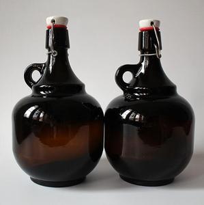1L 2L Amber Brewing Bottle Swing Top Homemade Beer Bottle Air-tight sealed <strong>Wine</strong> Glass <strong>Container</strong> - Product Image 2