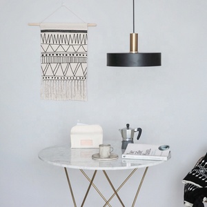 Northern european black wavy design hand knotted tassels gq000071  wall <strong>hanging</strong> <strong>arabic</strong> tapestry boho basket floor mat boho - Product Image 5