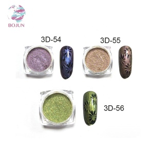 Fabrication de pigments magnétiques 3D effet œil de chat, pigments à effet 3D, matériaux pour l'art des ongles DIY, fabricants d'art miroir - Product Image 2