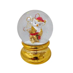 Resin Gold Based Empty Snow Globe Custom Made Owl Snow Globe