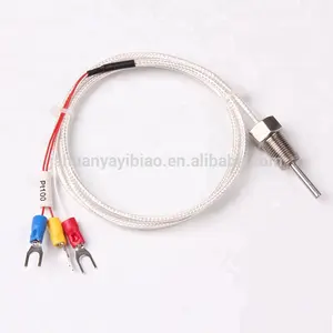 M6/M8 K/J/E/PT100 Grounded Screw Thermocouple 0-600C Temperature Measurement Senors Probe 2M