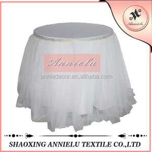 Blanco elegante malla tulle Tutu tabla falda, lujo boda falda de la tabla - Product Image 1