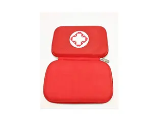 Factory Printing Logo Custom Small Home and Outdoor Emergency Red Medical Carrying Kit EVA First Aid Case