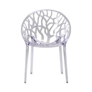 Venta al por mayor de muebles nórdicos para hoteles, moderno y elegante, transparente, de cristal ámbar, PC, silla de boda de plástico - Product Image 6