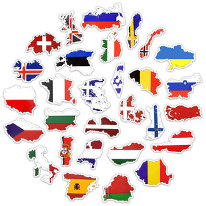 50 Pezzi Adesivi Bandiere Nazionali in Plastica Design Moderno per Bambini Mappa Paesi <span class=keywords><strong>Fai</strong></span> <span class=keywords><strong>da</strong></span> <span class=keywords><strong>Te</strong></span> Valigia Laptop Auto Moto Decorazione - Product Image 1