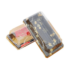 Großhandel Rechteck Einweg Kunststoff zum Mitnehmen Lebensmittel verpackung Box <span class=keywords><strong>Sushi</strong></span>-Tablett mit klarem Deckel - Product Image 5