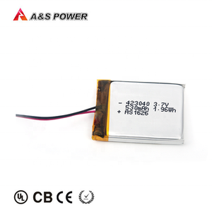 KC IEC certificate's Battery Lithium polymer 3,7 V 530 mAh 423040 lipo battery - Product Image 1