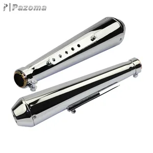 High quality 125cc megaphone style universal silencers chrome exhaust muffler for Yamaha XS 250/650