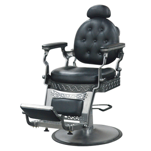 Chaises de barbier vintage de conception italienne dorées et noires, chaises de coupe pour <span class=keywords><strong>salon</strong></span> masculin de haute qualité - Product Image 4