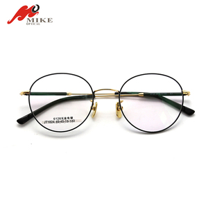 Lunettes de vue rondes en titane à mémoire de forme ultra-légères style étoile, marque optique coréenne, pour myopie, pour affaires - Product Image 1