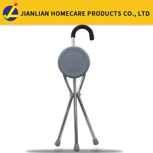 JL911 Fabriqué en Chine, canne de <span class=keywords><strong>marche</strong></span> pliable à <span class=keywords><strong>3</strong></span> pieds pour personnes âgées avec siège - Product Image 2