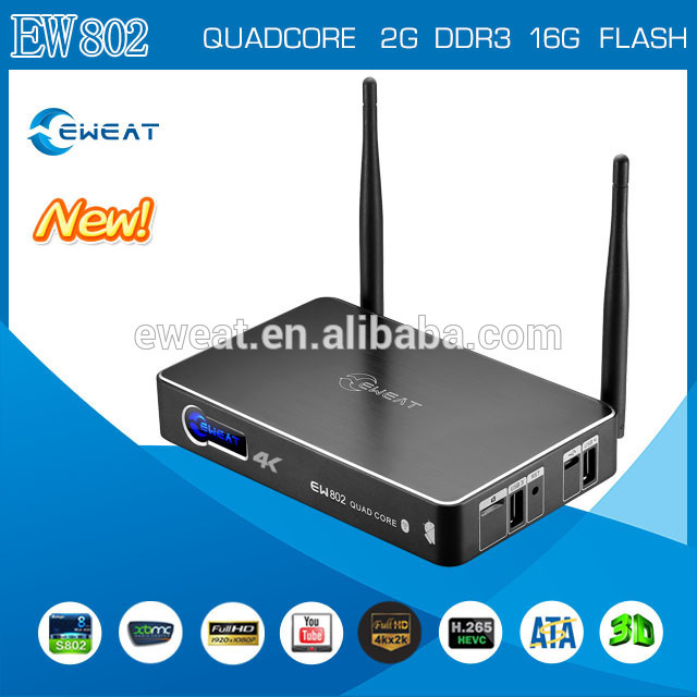 Amlogic s802 android4.4 smart tv box, de xbmc preinstalado full hd 1080p video porno de android tv box 4.4.2