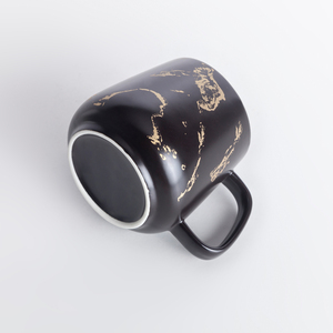 Custom Logo Print Eco-Friendly Porcelain Matte White Marble <strong>Gold</strong> <strong>Mug</strong> - Product Image 3