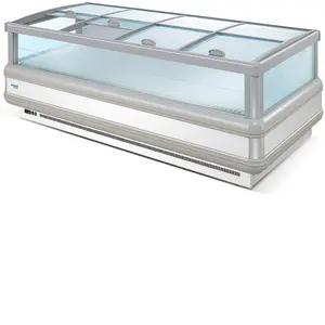 Supermarket frozen food top open glass door chest refrigerator