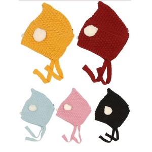Wholesle pamuk özel kış beanies örme kulaklık köpek desen tığ bebek şapka - Product Image 6