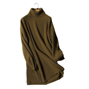 Abito maglione invernale 100% cashmere abito maglione da donna di lusso in puro cashmere con abito <span class=keywords><strong>dolcevita</strong></span> a maniche lunghe - Product Image 2
