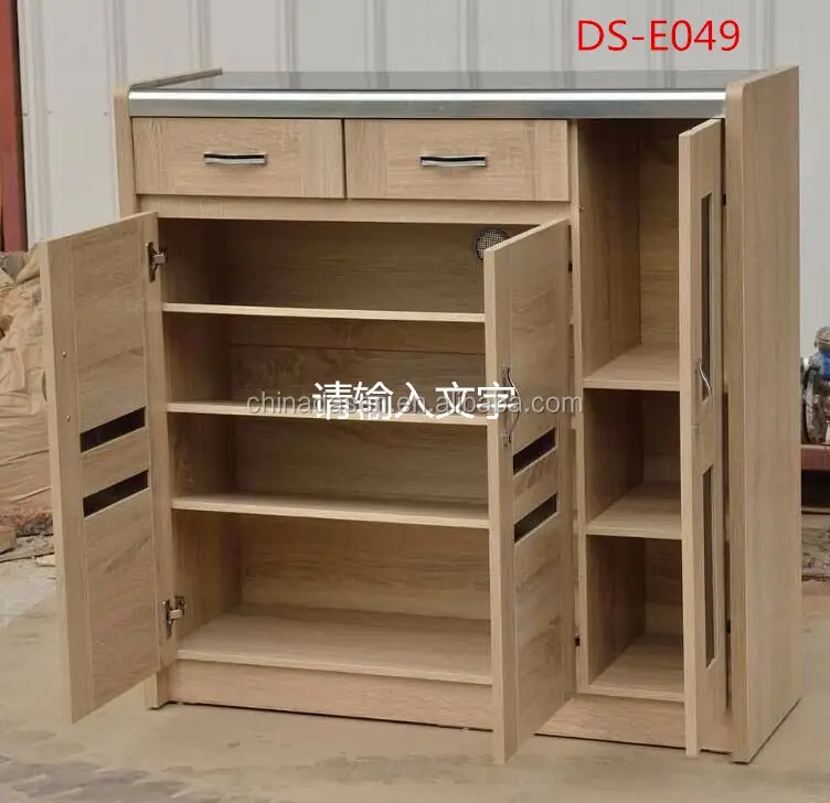 Muebles para el hogar de madera maciza de teca de almacenamiento de calzado de diseño de gabinete del zapato