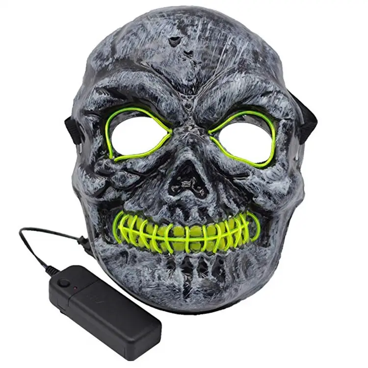 TW-2084 Halloween-Kostuums Cosplay Led-Oplichtmasker Voor Festivalfeest Halloween Knipperend Masker