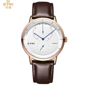 Sản xuất OEM thiết kế riêng của bạn chính hãng người đàn ông da đồng hồ siêu mỏng biểu tượng tùy chỉnh với phong trào nhập khẩu - Product Image 2