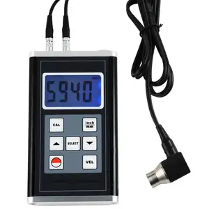 Aluminum Steel Cast Iron Pipes PVC Red Copper Glass Thickness Tester 0.9 ~ 400mm Range Ultrasonic Digital Thickness Gauge Meter