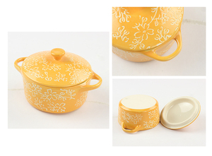 Mini Cute Ceramic Baking Pot Kitchen Oven Safe Bakeware Sets <strong>Casserole</strong> <strong>Dish</strong> Creme Brulee Ramekins <strong>Pumpkin</strong> Soup Bowl With Lid - Product Image 3