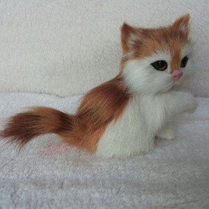 Imitate non padded Bengal kittens of rabbit fur plush cat toy - Product Image 3