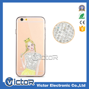 China Mayoristas productos calientes real teléfono móvil Molde 3D impresión funda del teléfono móvil con diamante para iPhone 6 - Product Image 6