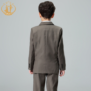 Agile Élégant Enfants Vêtements Ensemble 100% Polyester Enfant Costume Marron Couleur Enfants Garçon Vêtements Ensemble - Product Image 5