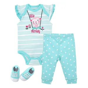 2022 Best Selling Baby Clothing Sets with one pair of shoes