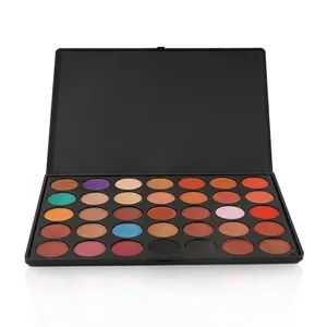 Private Label Make Up Cosmetics-paleta de sombras de ojos multicolor, personalizada, brillo de 35 colores, mate