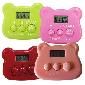 Mini Animal Lovely Beruang Bentuk Lap Timer Lucu Dekoratif Kitchen Timer