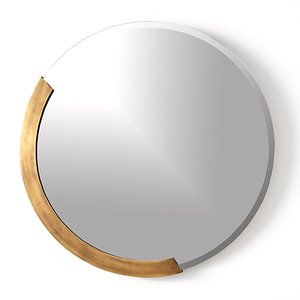RH16010 miroirs de salle de bain chinois 24 pouces, miroir à cadre rond <span class=keywords><strong>en</strong></span> métal, miroirs de décoration <span class=keywords><strong>murale</strong></span> pour mur - Product Image 1