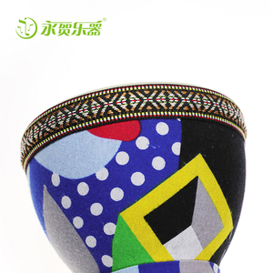 Wholesale African <span class=keywords><strong>percussion</strong></span> 8.10.12 inch djembe drum national style embroidery pattern drum use wooden case baby toys - Product Image 6