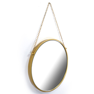 RH15001 Other Home Decor 18 Inch Decorative Wall Round <strong>Mirror</strong> with Strap Metal Framed <strong>Mirror</strong> <strong>Hanging</strong> <strong>Mirror</strong> - Product Image 2