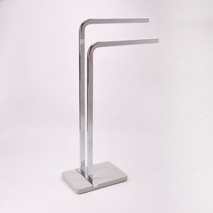 Nuevo toallero de tubo de metal delgado doble con revestimiento negro - Product Image 2