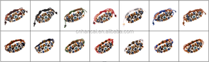 Bracelet en cuir multicouche fait main punk avec œil turc, charme en bronze pour homme et femme, bijoux, bracelet, bijouterie tendance - Product Image 6