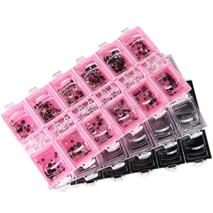 Boîte de <span class=keywords><strong>rangement</strong></span> strass en cristal acrylique, transparente, vide, 12 grilles, perles, bijoux, décoration, accessoires de <span class=keywords><strong>Nail</strong></span> <span class=keywords><strong>Art</strong></span>, conteneur de pilules - Product Image 2