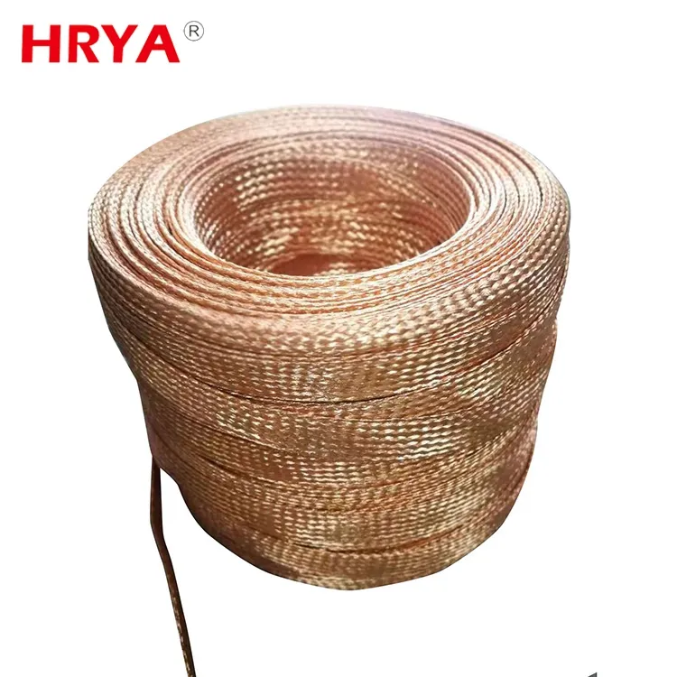 Atacado Fábrica Profissional Grosso Plano Estanhado Cobre Trançado Fios Bare Wire Mesh para Aplicações Subterrâneas