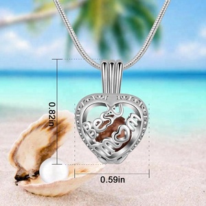 Collier avec pendentif en <span class=keywords><strong>cage</strong></span> de perles en argent 925, vente en gros, médaillon d'amour meilleur maman pour maman - Product Image 6