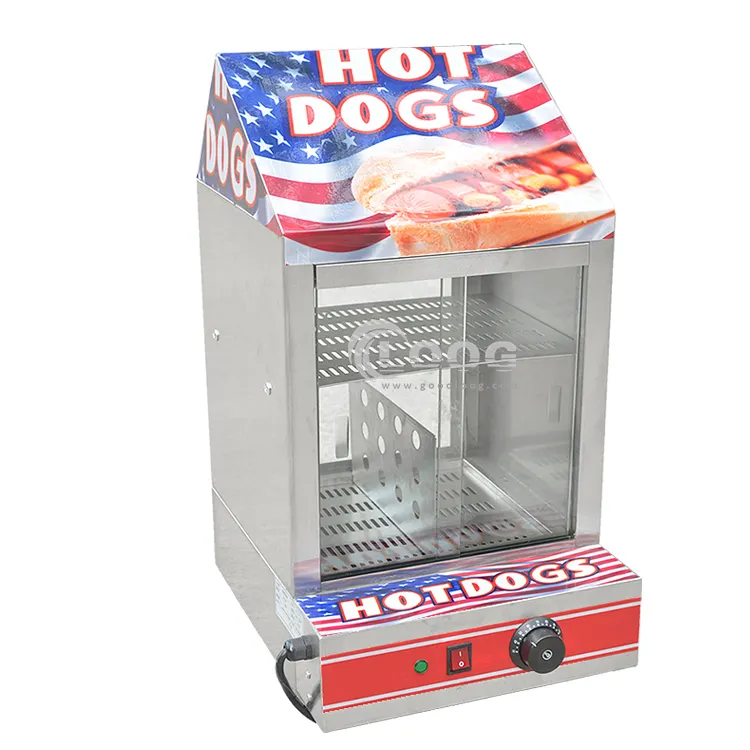 Elektrik Paslanmaz Çelik hotdog Isıtıcı Vitrin, gıda ısınma vitrin Restoran