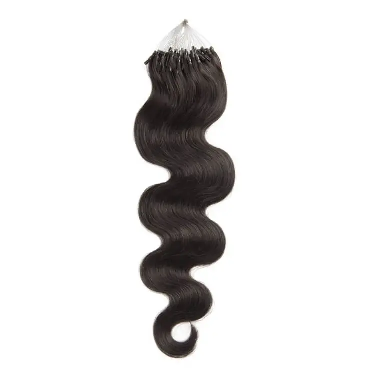 Extensions de cheveux ondulés péruviens remy — monstar, 100 cheveux humains, micro link