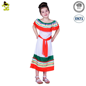 Habiller déguisement de fête d'halloween Costume de <span class=keywords><strong>Flamenco</strong></span> mexicain <span class=keywords><strong>robe</strong></span> mexicaine pour les filles - Product Image 2