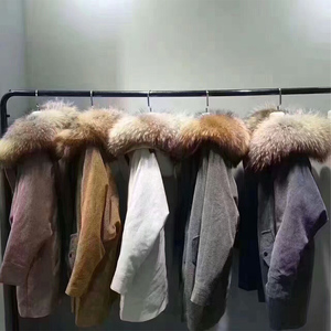 <strong>Woman</strong> Latest Fashion Winter Sheep Fur or Fox Fur Lining <strong>Corduroy</strong> <strong>Jacket</strong> 2018 Fashion Style Fur Parka - Product Image 6
