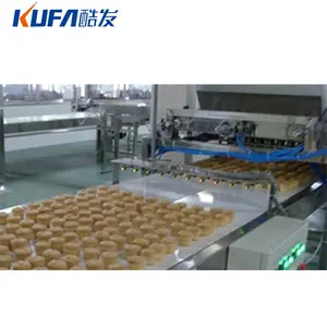 Fully Automatic Cupcake Line With Multiple Center Filling Machine Can FiilingLike Chocolate, Cream And Jam Material