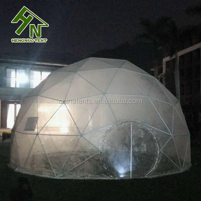 Clear Greenhouse Camping Event Transparent Plastic Geodesic Dome Kit Tent