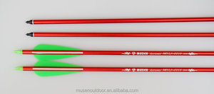 Musen tiro con arco Venta caliente Flecha de aluminio colorida 2219 color rojo arco compuesto flecha tiro caza - Product Image 3