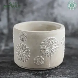 Großhandel blumentopf form-Nicole Neue Produkt Große Größe Blume Topf Silikon Beton Formen Handgemachte Seife Form